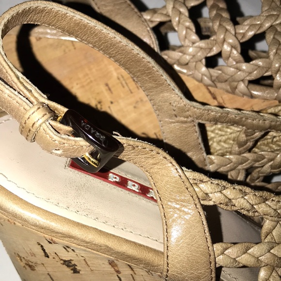 Prada braided leather wedge size 38 EU - US 8 - Picture 5 of 8
